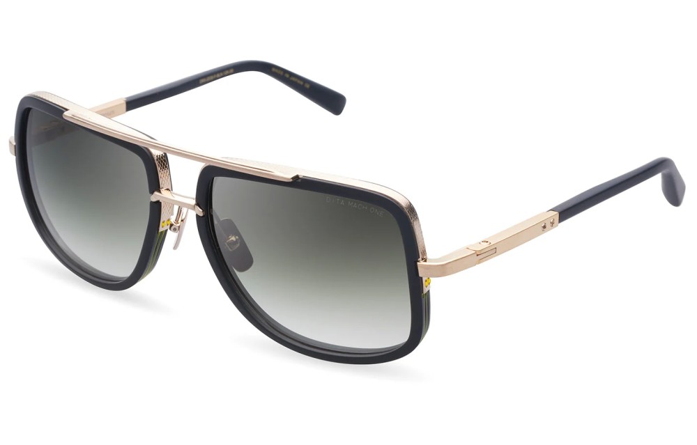 Dita MACH ONE DRX-2030 TITANIUM - F - 59 Sonnenbrillen Gold, Schwarz Pilot (Aviator)