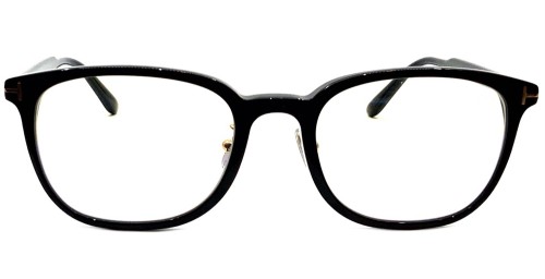 Tom Ford TF6053-D-B ECO - 001 - 53 - MIT BLAU-VIOLETTEM LICHTFILTER-GLÄSERN Brillenfassungen Schwarz Panto / Abgerundet
