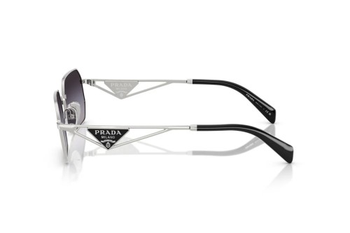 PRADA PR A51S - 1BC90A - 58 Sonnenbrillen Silber, Schwarz Eckig