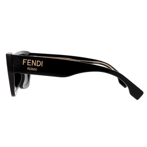 Fendi FE40100I - 01A - 53 Sonnenbrillen Schwarz Eckig