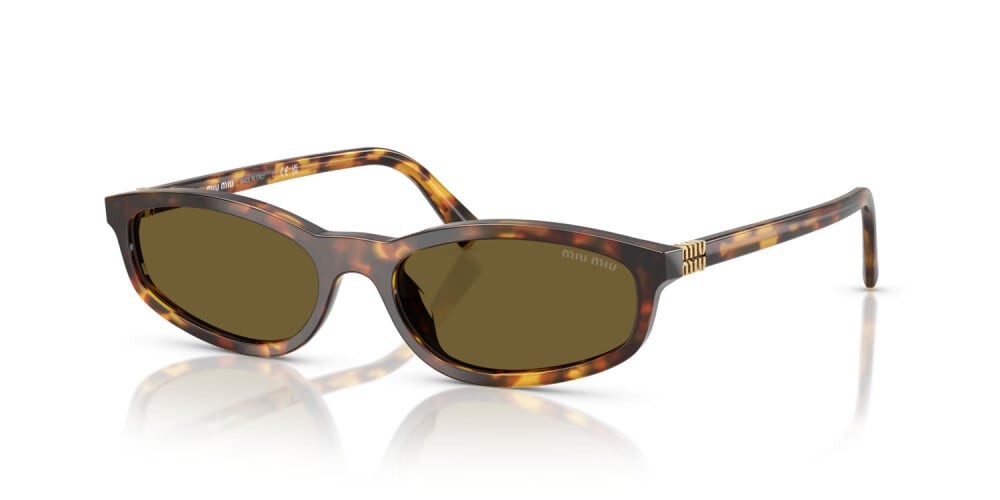 MIU MIU MU A06S - 14L09Z - 54 Sonnenbrillen Dunkle Havanna Oval