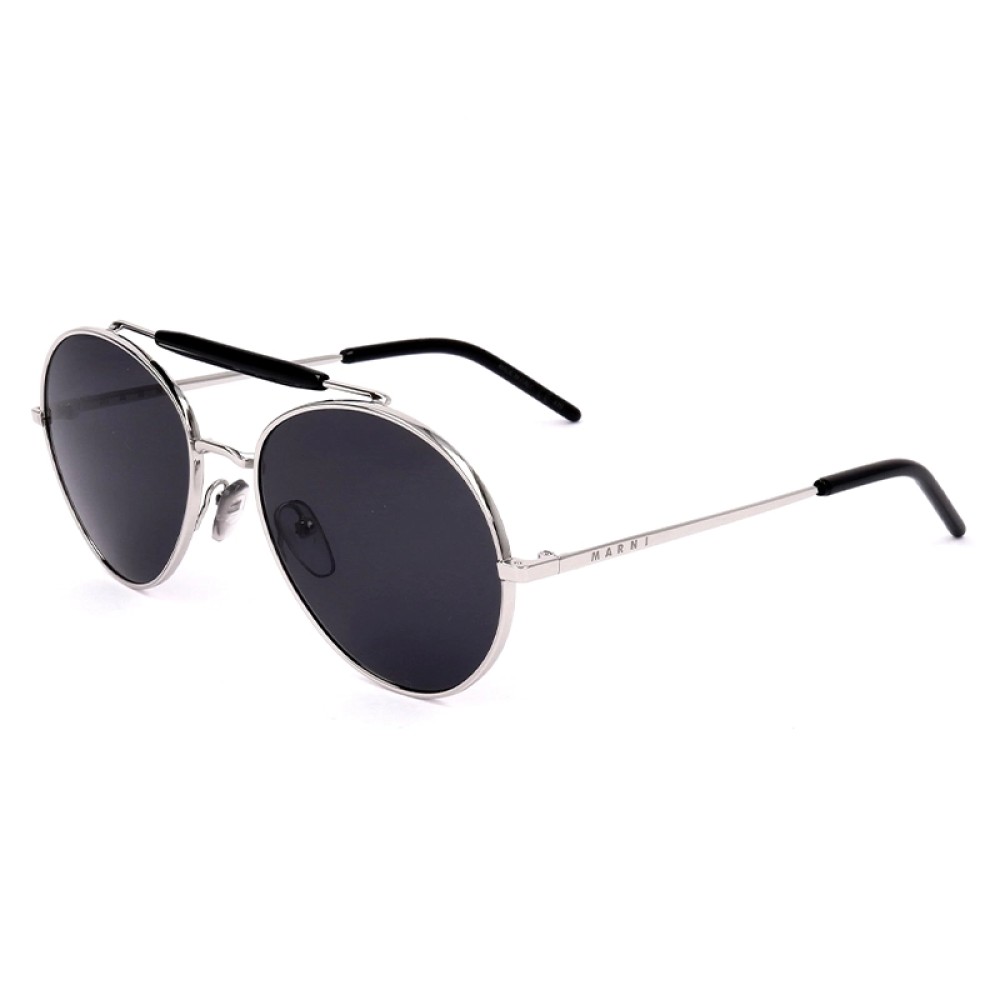 Marni ME115S - 028 - 54 Sonnenbrillen Silber Pilot (Aviator)