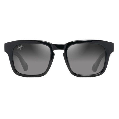 Maui Jim MJ0643S MALUHIA - 001 - 52 - MIT POLARISIERTEN GLÄSERN Sonnenbrillen Schwarz Eckig