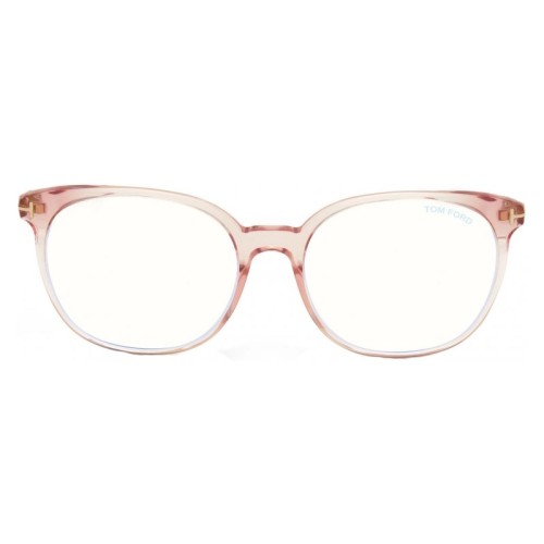 Tom Ford TF5671-B - 072 - 56 - MIT BLAU-VIOLETTEM LICHTFILTER-GLÄSERN Brillenfassungen Rosa Kissenform (Abgerundet)