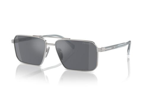 PRADA PR A57S - 1BC175 - 61 Sonnenbrillen Silber Pilot (Aviator)