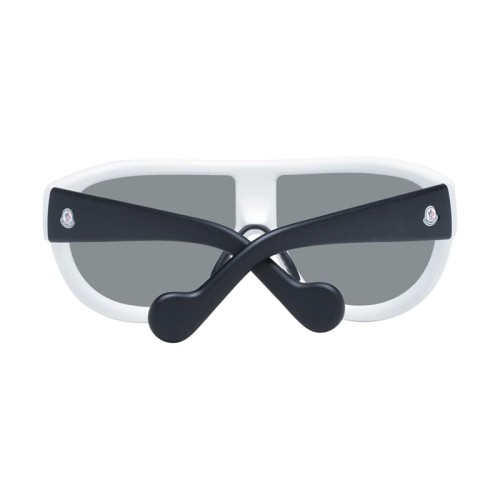 Moncler ML0047 HIDDEN PEAK - 23C - 135 Sonnenbrillen Weiß, Schwarz Schild
