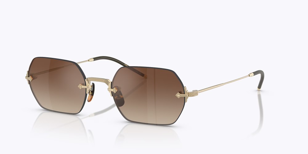 OLIVER PEOPLES OV1353ST TK-13 TITANIUM (HANMADE IN JAPAN) - 5035Q1 - 52 Sonnenbrillen Gold Eckig
