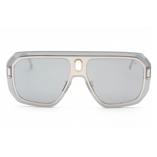 Philipp Plein SPP050 ADVENTURE MASK - 579X Sonnenbrillen Silber Pilot (Aviator)