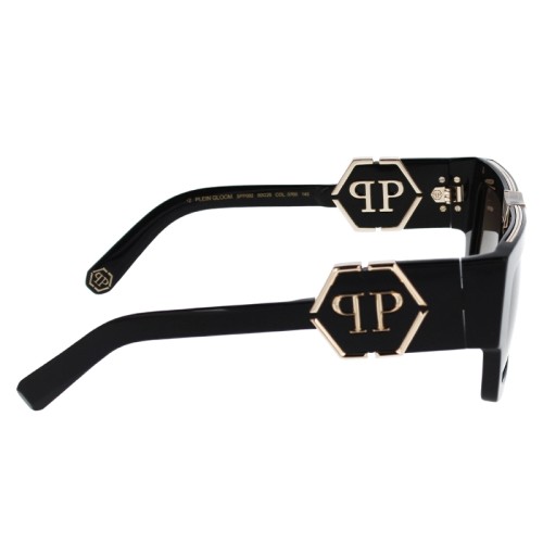 Philipp Plein SPP092 GLOOM - 0700 - 50 Sonnenbrillen Schwarz Eckig