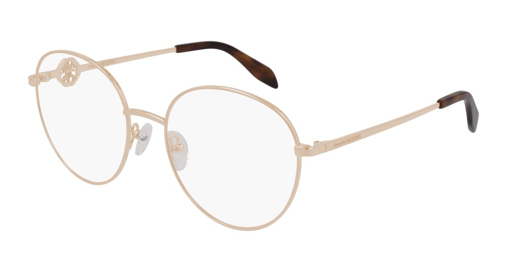 Alexander McQueen AM0291O - 003 - 55 Brillenfassungen Gold Rund