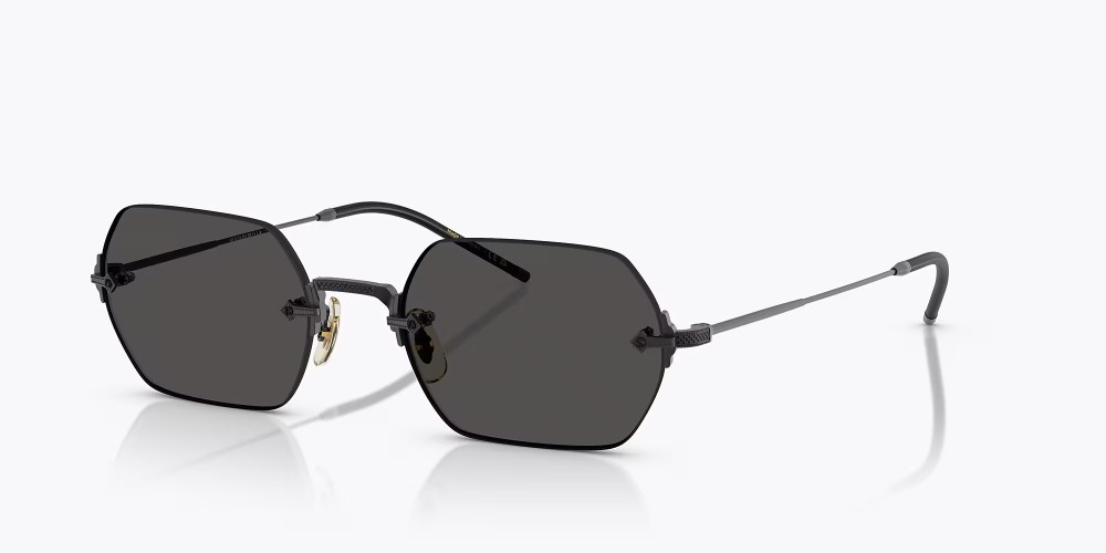 OLIVER PEOPLES OV1353ST TK-13 TITANIUM (HANMADE IN JAPAN) - 506287 - 52 Sonnenbrillen Schwarz Eckig