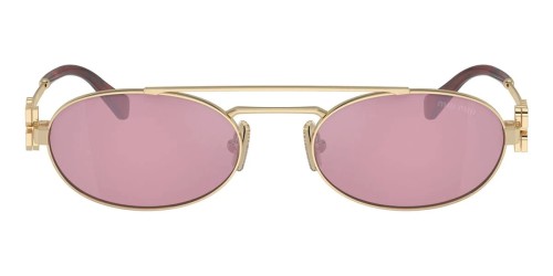 MIU MIU MU 54ZS - ZVN50D - 53 Sonnenbrillen Gold, Havanna Oval