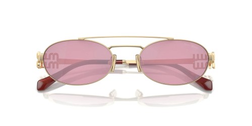 MIU MIU MU 54ZS - ZVN50D - 53 Sonnenbrillen Gold, Havanna Oval