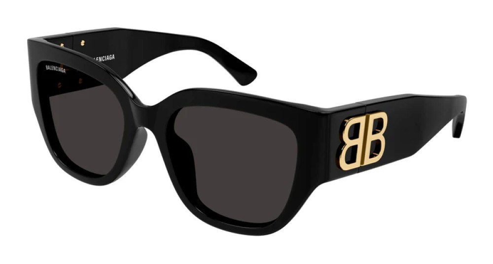 Balenciaga BB0323SK - 002 - 55 Sonnenbrillen Schwarz Eckig