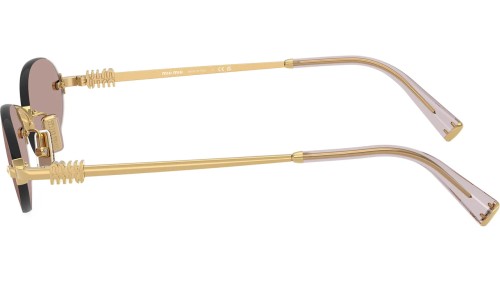 MIU MIU MU A54S - 5AK20I - 51 Sonnenbrillen Gold Oval