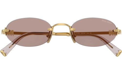 MIU MIU MU A54S - 5AK20I - 51 Sonnenbrillen Gold Oval