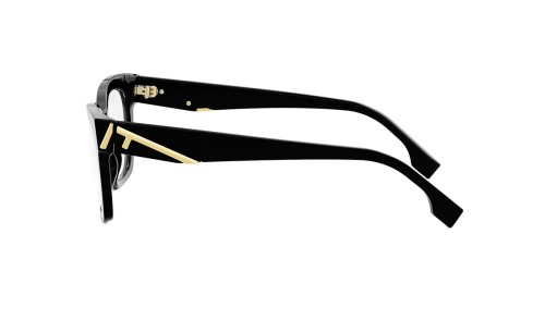 Fendi FE50073I - 001 - 52 Brillenfassungen Schwarz Eckig