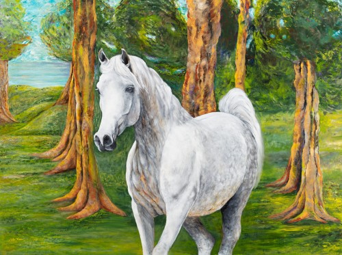 Fanni Mikó - Gemälde - HORSE - 2024, ACRYLIC, CANVAS - 120 X 160
