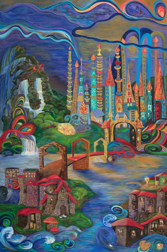 Fanni Mikó THE OTHER SIDE - 2024, ACRYLIC, CANVAS - 150 x 100 Gemälde