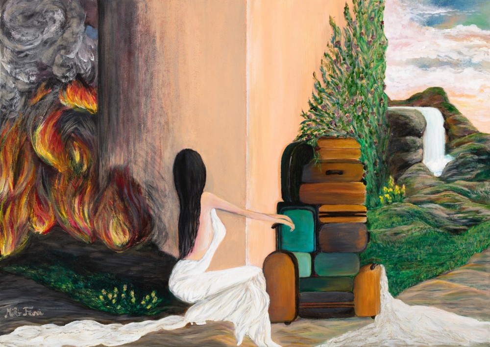 Fanni Mikó NEW CHAPTER - 2023, ACRYLIC, CANVAS - 50 X 70 Gemälde