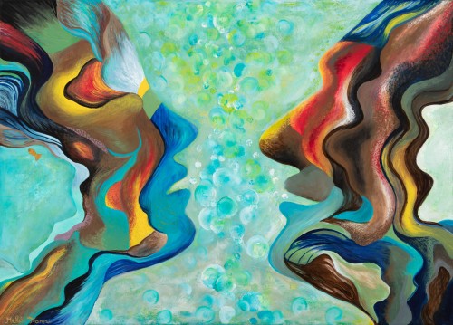 Fanni Mikó - Gemälde - YOU AND ME - 2023, ACRYLIC, CANVAS - 50 X 70