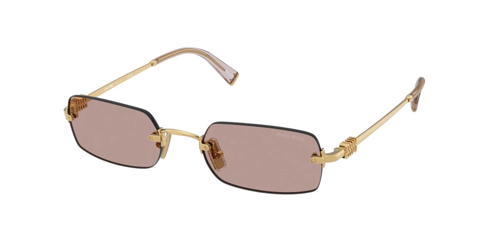 MIU MIU MU B50S - 5AK20I - 52 Sonnenbrillen Gold Eckig