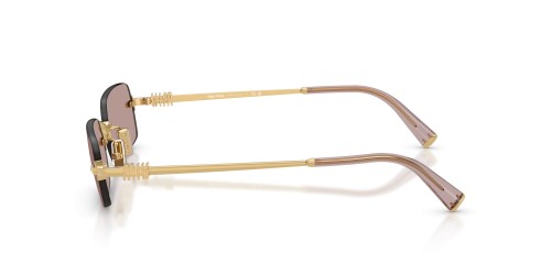 MIU MIU MU B50S - 5AK20I - 52 Sonnenbrillen Gold Eckig