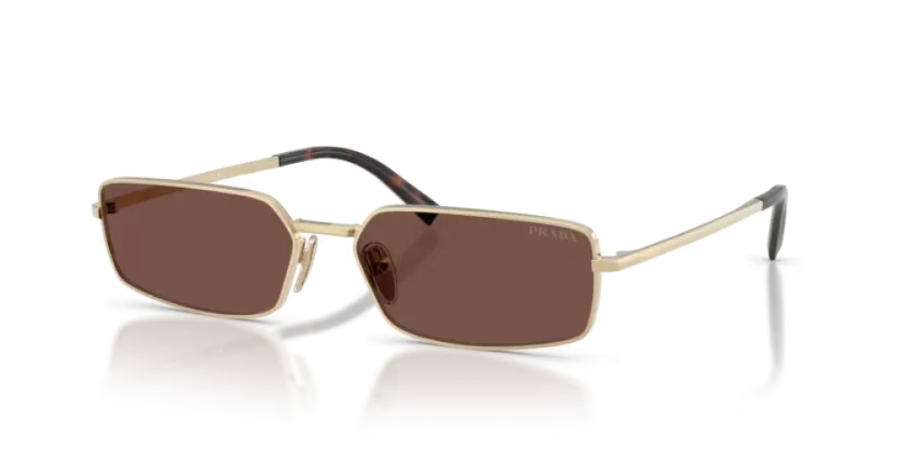 PRADA PR A60S - ZVN80T - 59 Sonnenbrillen Hellgold Rechteck