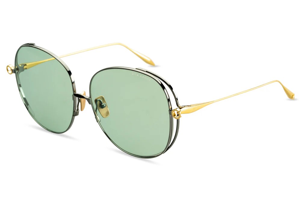 Dita AROHZ DTS156-A - 03 - 63 Sonnenbrillen Gold Kissenform (Abgerundet)