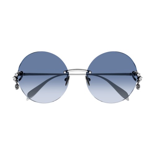 Alexander McQueen AM0418S - 003 - 62 Sonnenbrillen Silber Rund
