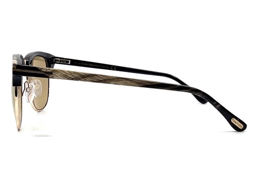 Tom Ford TOM N.17-Private Collection REAL HORN - 63H - 53 - MIT PHOTOCHROMEN GLÄSERN Sonnenbrillen Schwarz Browline (Augenbrauenlinie)