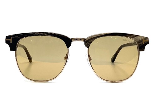 Tom Ford TOM N.17-Private Collection REAL HORN - 63H - 53 - MIT PHOTOCHROMEN GLÄSERN Sonnenbrillen Schwarz Browline (Augenbrauenlinie)