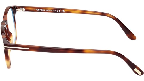 Tom Ford FT5899-B - 056 - 48 - MIT BLAU-VIOLETTEM LICHTFILTER-GLÄSERN Brillenfassungen Panto / Abgerundet