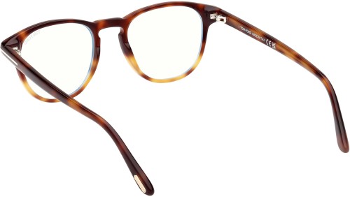 Tom Ford FT5899-B - 056 - 48 - MIT BLAU-VIOLETTEM LICHTFILTER-GLÄSERN Brillenfassungen Panto / Abgerundet