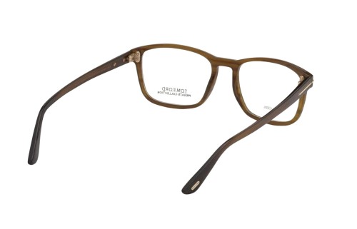 Tom Ford FT5718-Private Collection REAL HORN - 064 - 52 Brillenfassungen Braun Eckig