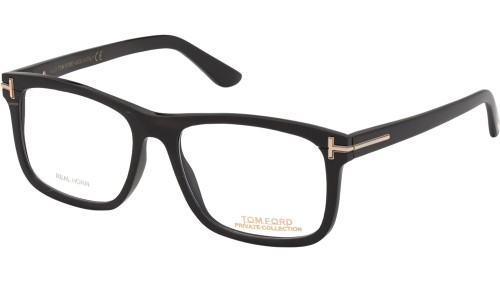 Tom Ford FT5719-Private Collection REAL HORN - 063 - 54 Brillenfassungen Schwarz Eckig