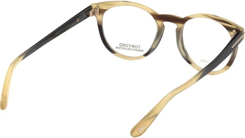 Tom Ford FT5721-Private Collection REAL HORN - 062 - 49 Brillenfassungen Panto / Abgerundet
