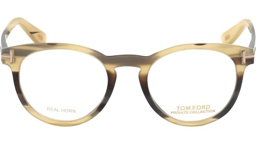 Tom Ford FT5721-Private Collection REAL HORN - 062 - 49 Brillenfassungen Panto / Abgerundet