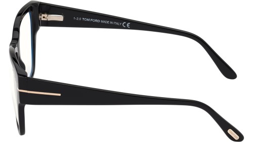 Tom Ford FT5745-B - 001 - 54 - MIT BLAU-VIOLETTEM LICHTFILTER-GLÄSERN Brillenfassungen Schwarz Eckig