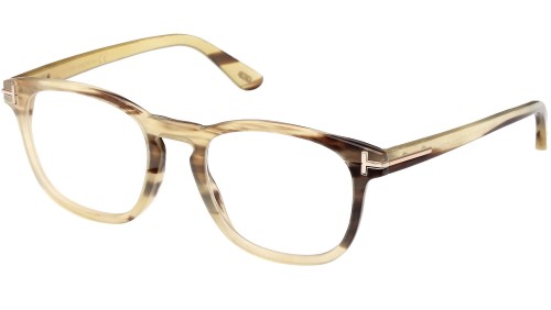 Tom Ford FT5849-Private Collection REAL HORN - 062 - 50 Brillenfassungen Havanna Eckig