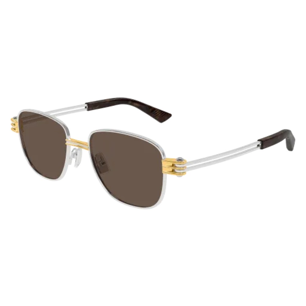 Bottega Veneta BV1380S - 001 - 51 Sonnenbrillen Silber Eckig