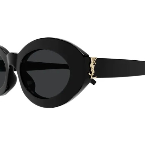 Saint Laurent SL M136 - 001 - 52 Sonnenbrillen Schwarz Oval