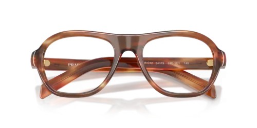 PRADA PR C12V - 24G1O1 - 54 Brillenfassungen Gestreift Eiche Kissen