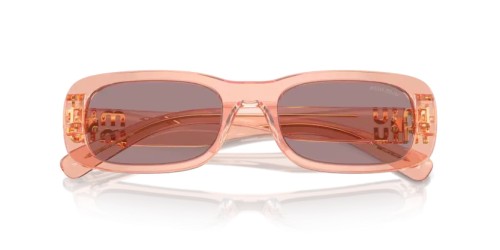 MIU MIU MU 08ZS - 13T06I - ​53 Sonnenbrillen Noisette transparent Rechteck