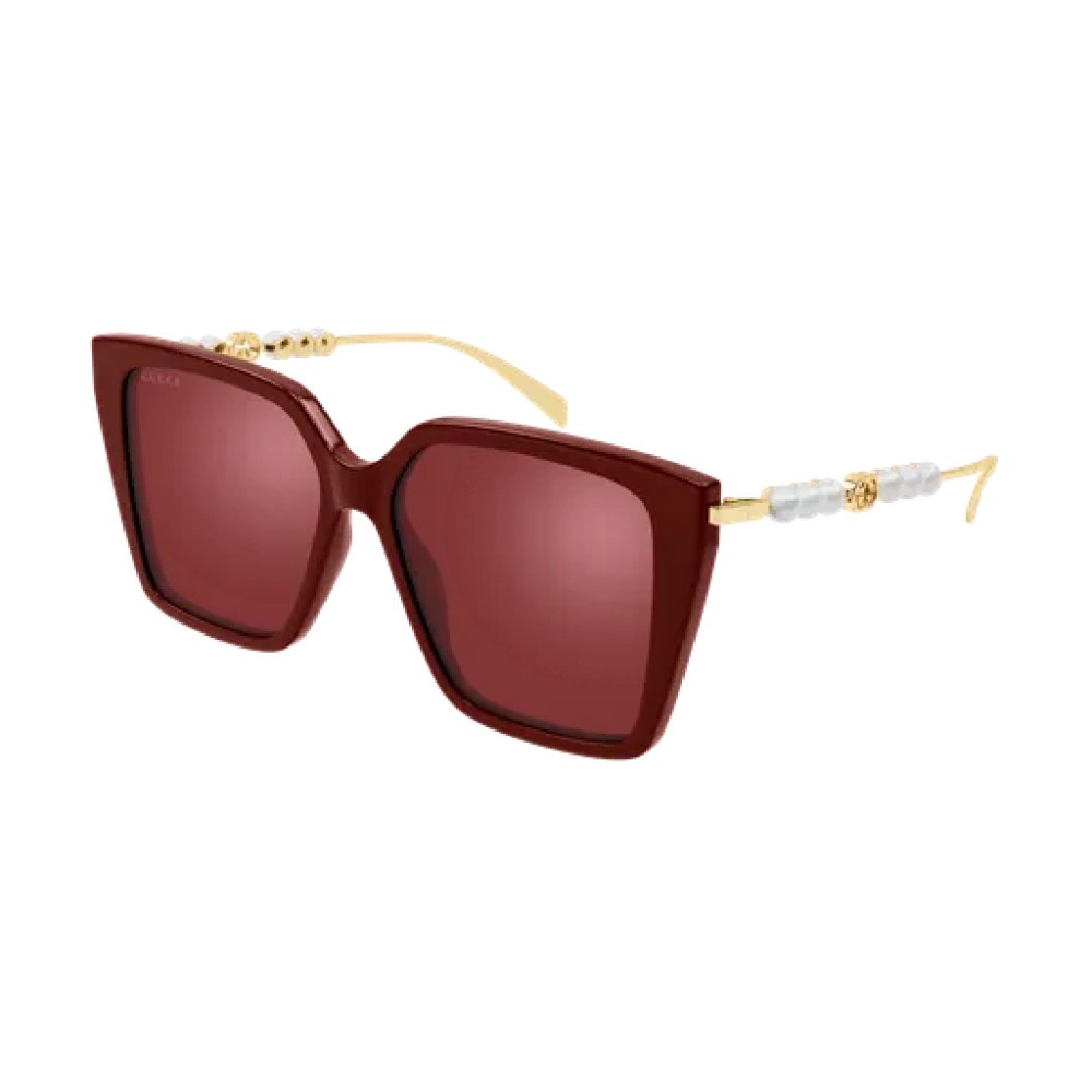 Gucci GG1967S - 004 - 54 Sonnenbrillen Burgunderrot, Gold Eckig