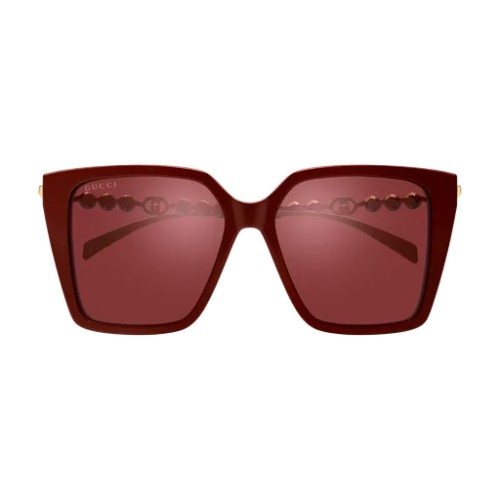 Gucci GG1967S - 004 - 54 Sonnenbrillen Burgunderrot, Gold Eckig