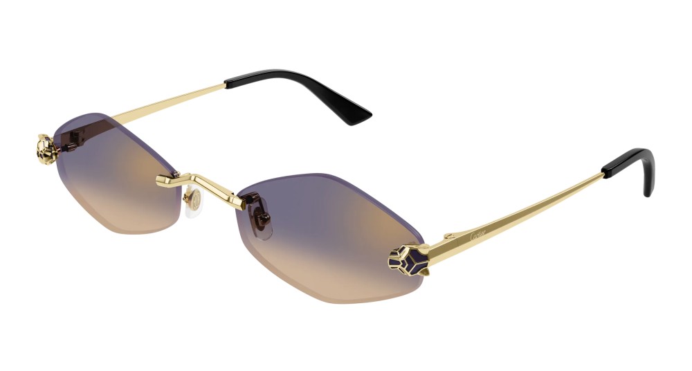 Cartier CT0433S - 005 - 55 Sonnenbrillen Gold Eckig/Oval