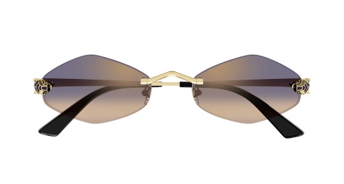 Cartier CT0433S - 005 - 55 Sonnenbrillen Gold Eckig/Oval
