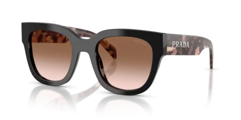 PRADA PR C04S - 28F90P - 52 Sonnenbrillen Schwarz Eckig