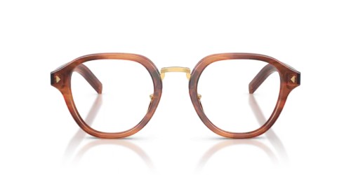 PRADA PR C05S - 27F1O1 - 50 Brillenfassungen Gestreift Cognac Phantos
